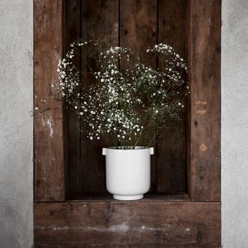 Ernst flower pot with handle white sand Ø19.5 cm - 22,5 cm - ERNST