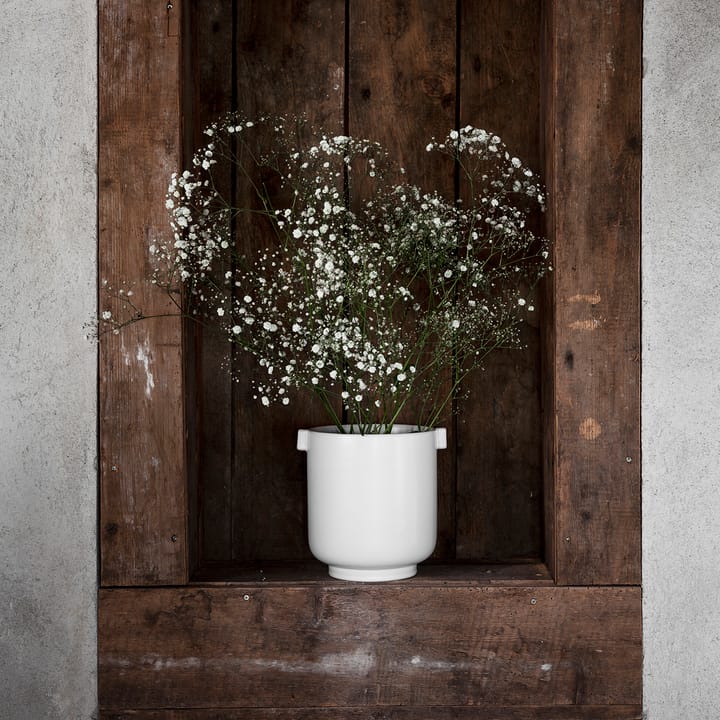 Ernst flower pot with handle white sand Ø19.5 cm, 22,5 cm ERNST