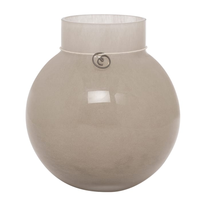 Ernst glass vase round beige, H14 cm Ø13 cm ERNST