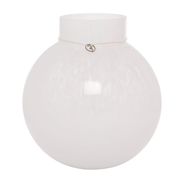 Ernst glass vase round white, H22 cm Ø21 cm ERNST