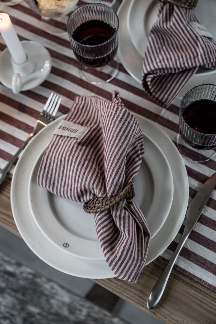 Ernst kitchen towel thin stripes 47x70 cm, Red-beige ERNST