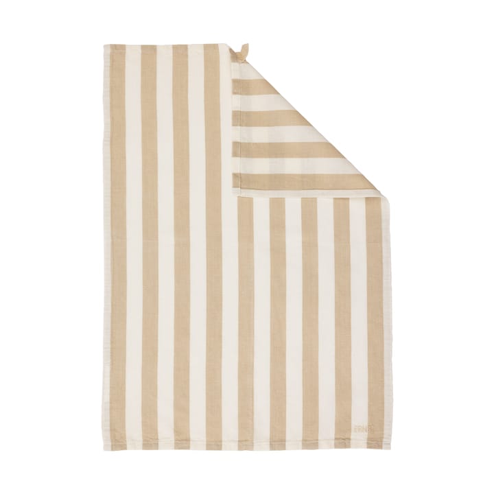 Ernst kitchen towel wide stripes 47x70 cm, Beige-white ERNST