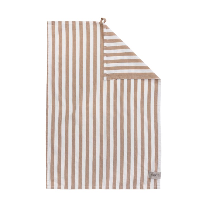 Ernst kitchen towel wide stripes 47x70 cm - Kola white - ERNST