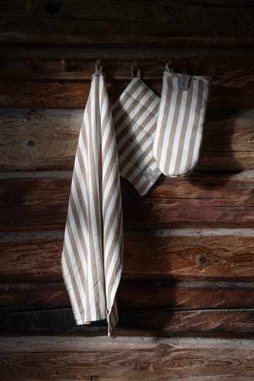 Ernst kitchen towel wide stripes 47x70 cm - Kola white - ERNST