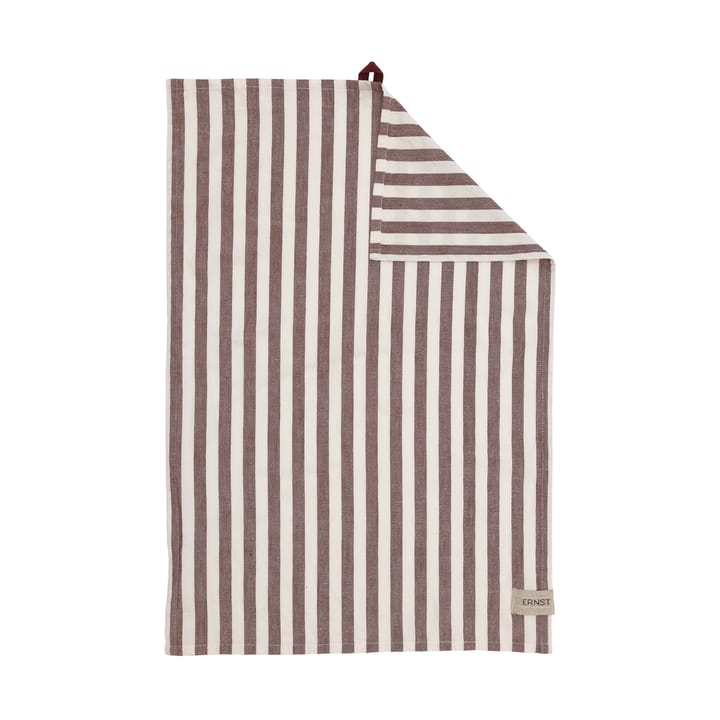 Ernst kitchen towel wide stripes 47x70 cm - Red-white - ERNST