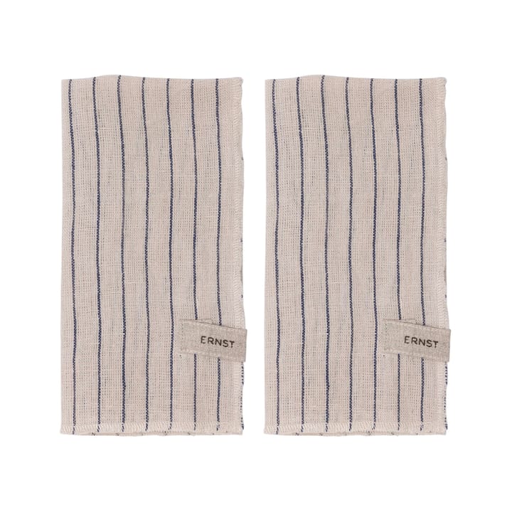 Ernst napkin 2 pack striped 40x40 cm, Blue-beige ERNST