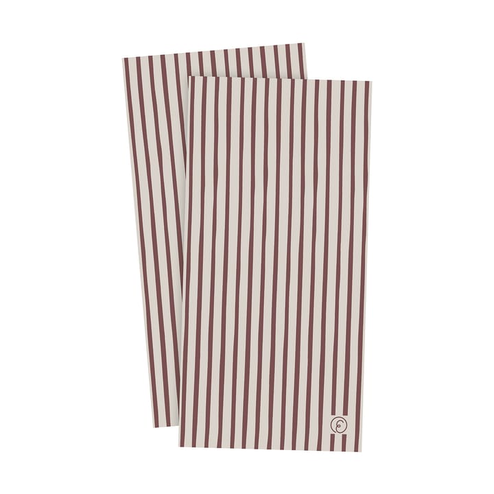 Ernst napkin striped 10x20 cm 20-pack, Red-light gray ERNST