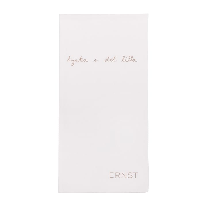 Ernst napkin with quote Lycka i det lilla 20-pack, white-grey ERNST