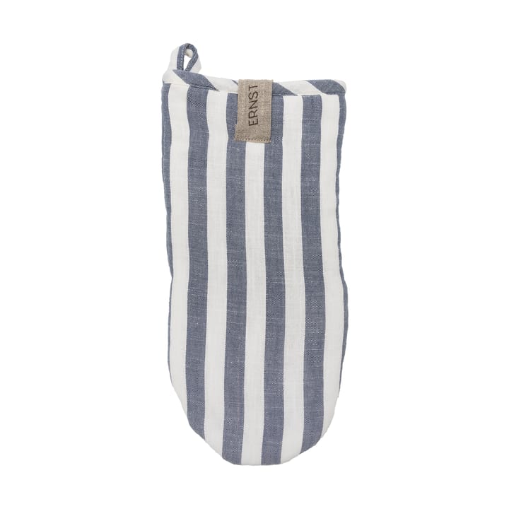 Ernst oven mitt wide stripes - Blue-white - ERNST