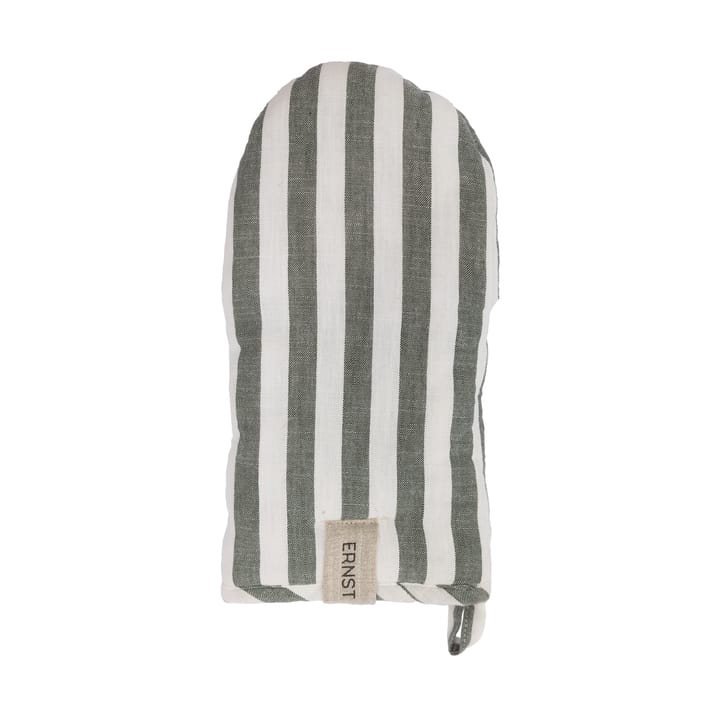 Ernst oven mitt wide stripes - Green-white - ERNST