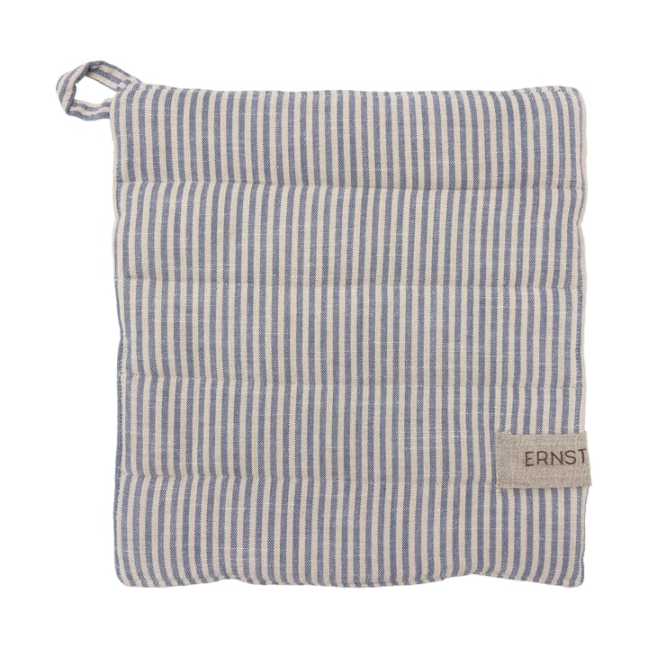 Ernst potholder striped 23x25 cm - Blue-beige - ERNST