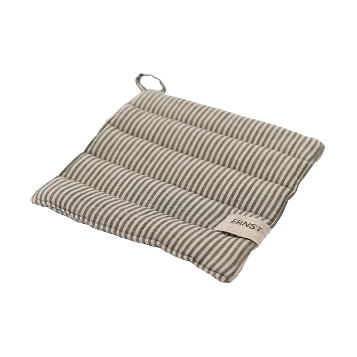 Ernst potholder striped 23x25 cm, Green-beige ERNST