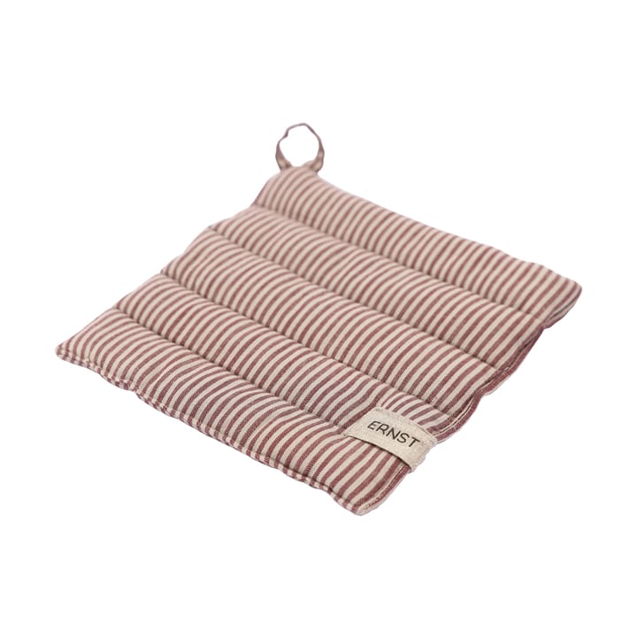 Ernst potholder striped 23x25 cm - Red-beige - ERNST