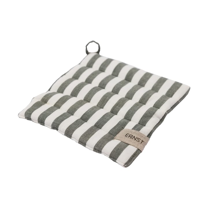 Ernst potholder wide stripes 23x25 cm, Green-white ERNST