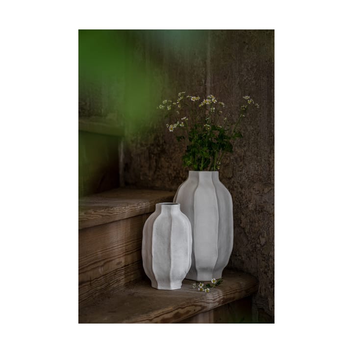 Ernst stoneware vase Ø13 cm, Natural white ERNST