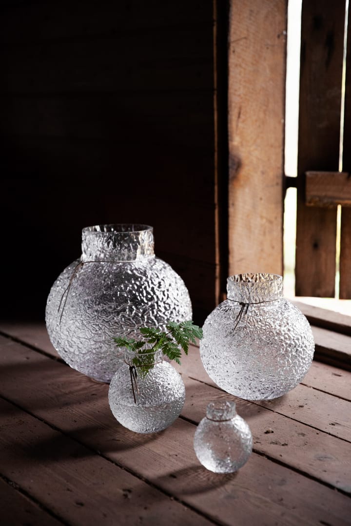 Ernst structure glass vase clear, Ø13 cm ERNST