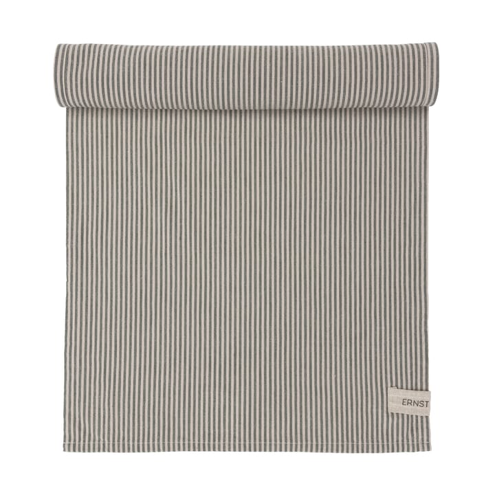 Ernst table runner striped 45x150 - Green-beige - ERNST