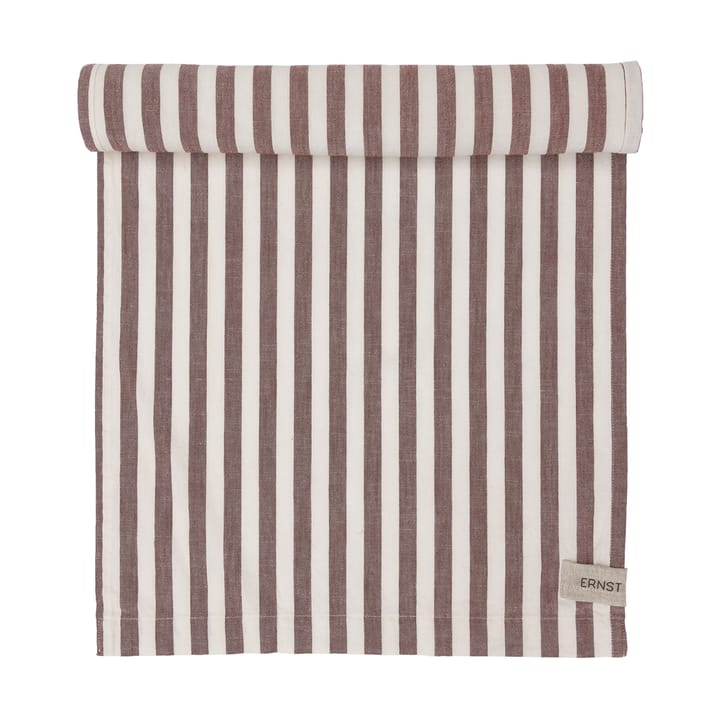 Ernst table runner wide stripes 45x150 - Red-white - ERNST