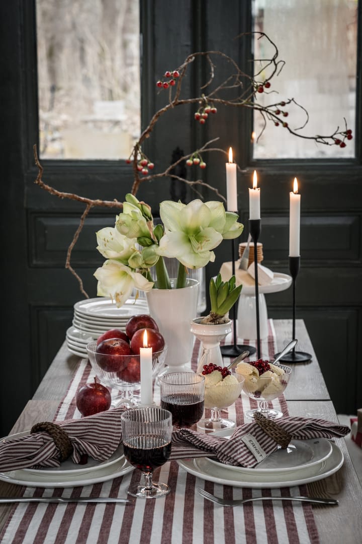 Ernst table runner wide stripes 45x150, Red-white ERNST