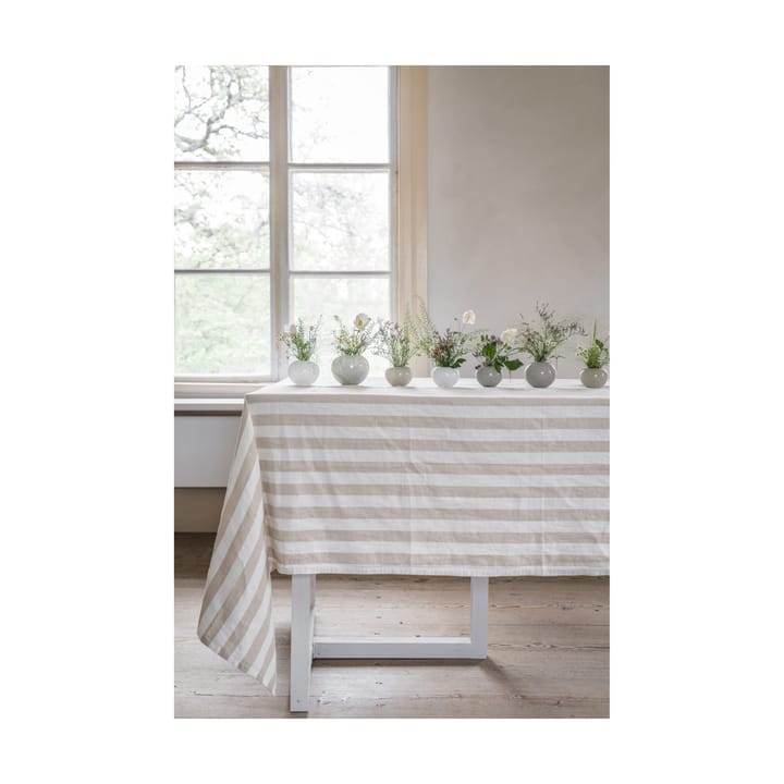 Ernst tablecloth striped 145x300 cm, Beige-white ERNST