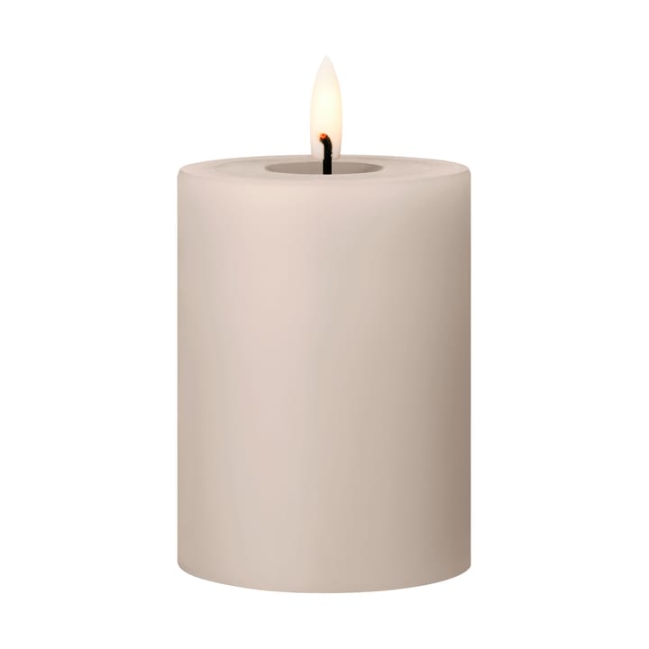 ester & erik block candle LED Ø7,5x10 cm, 22 Linen Grey ester & erik