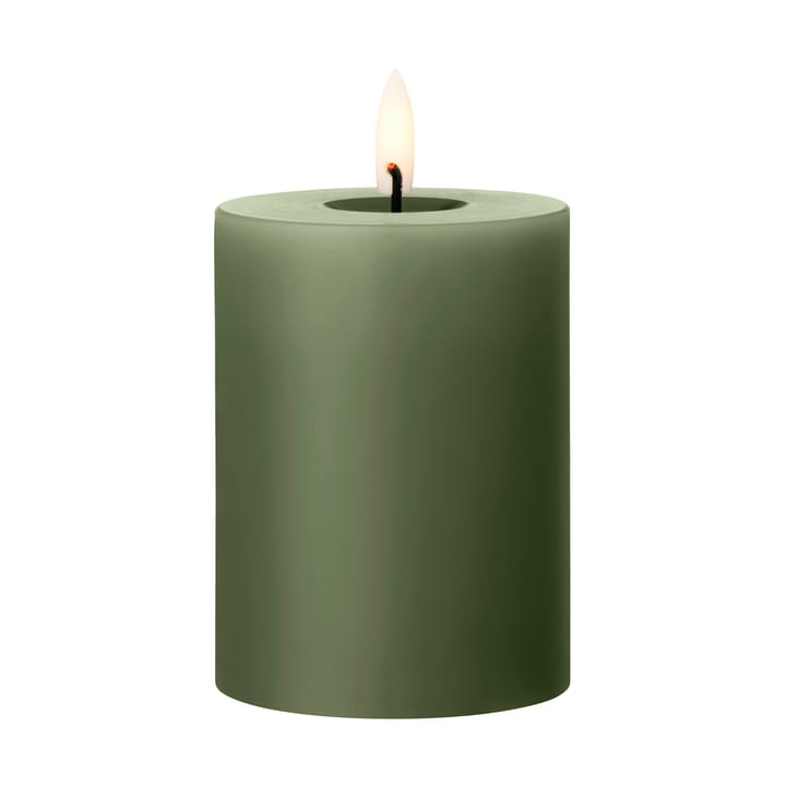 ester & erik block candle LED Ø7,5x10 cm - 70 Green Soil - Ester & erik