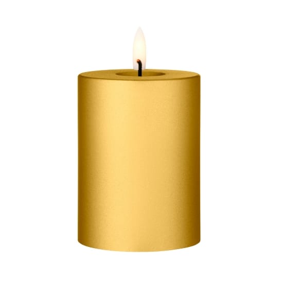 ester & erik block candle LED Ø7,5x10 cm - 90 Gold Metallic - Ester & erik