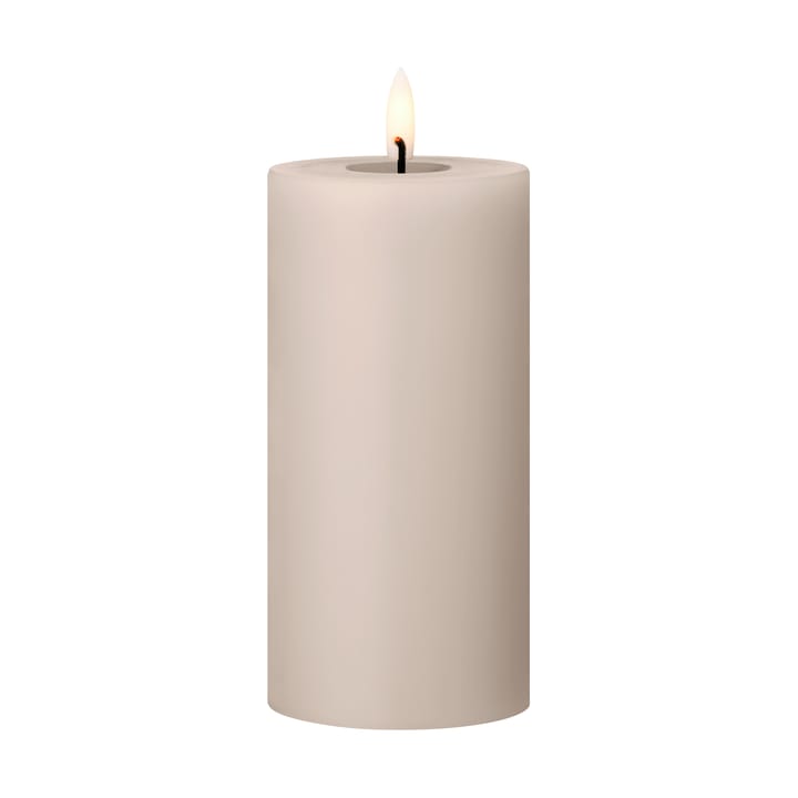 ester & erik block candle LED Ø7,5x15 cm, 22 Linen Grey ester & erik