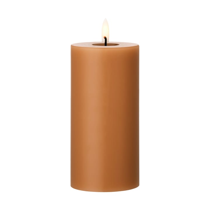 ester & erik block candle LED Ø7,5x15 cm - 23 Raw Toffee - Ester & erik