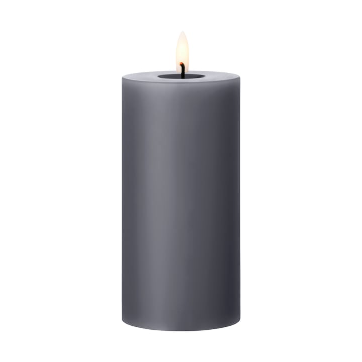 ester & erik block candle LED Ø7,5x15 cm - 74 Dark Slate - Ester & erik