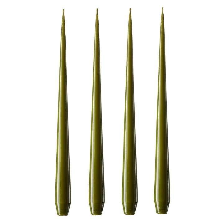 ester & erik candle 32 cm 4-pack olive glow - Lacquered - Ester & erik