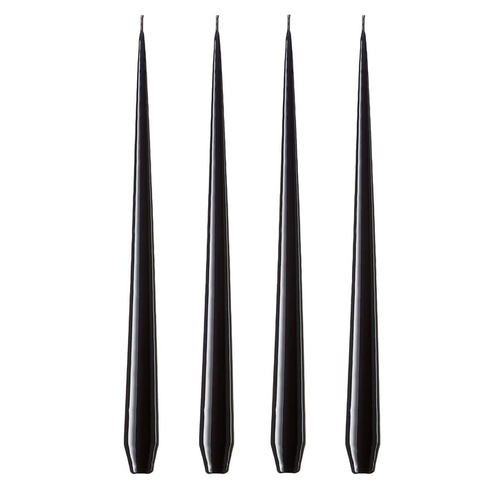 ester & erik candle 42 cm 4-pack raw black, Lacquered ester & erik