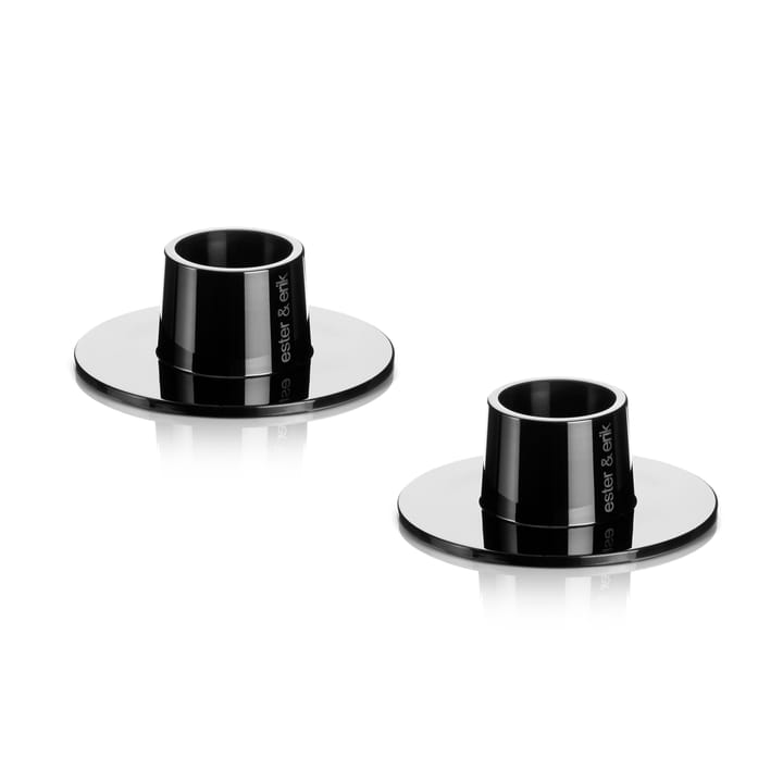 ester & erik candle sticks smooth 2-pack, black ester & erik