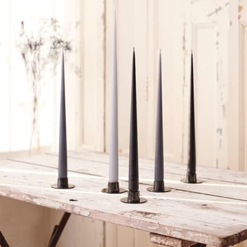 ester & erik candle sticks smooth 2-pack - black - ester & erik