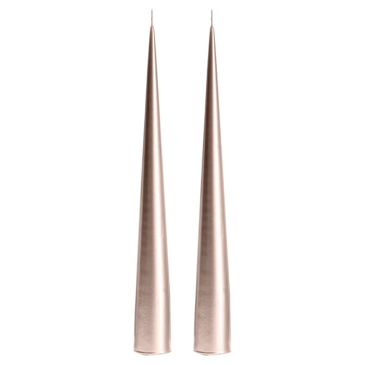 ester & erik cone candles 34 cm 2-pack metallic - Champagne 94 - Ester & erik