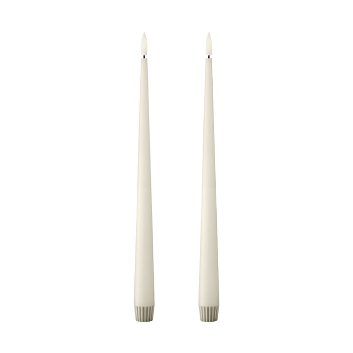 ester & erik taper candle LED 30 cm 2-pack - 06 Ivory - Ester & erik