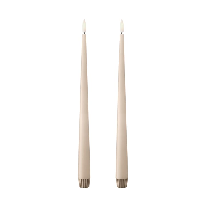 ester & erik taper candle LED 30 cm 2-pack, 11 Ice Latte ester & erik