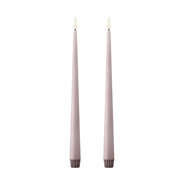 ester & erik taper candle LED 30 cm 2-pack, 52 Soft Rose ester & erik