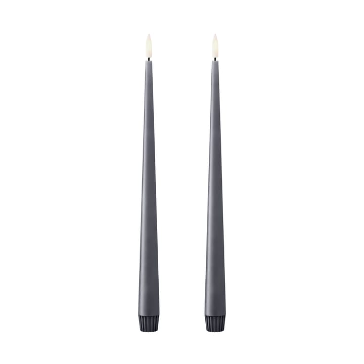 ester & erik taper candle LED 30 cm 2-pack, 74 Dark Slate ester & erik