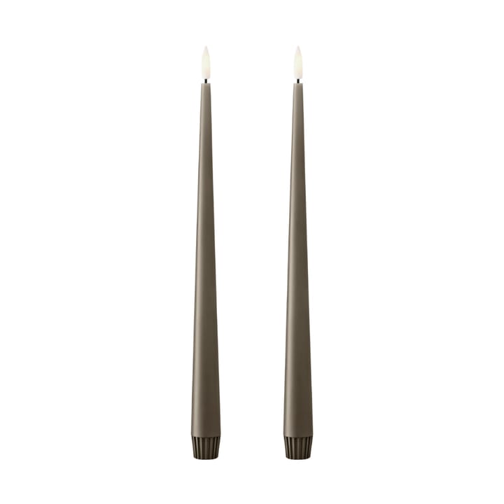 ester & erik taper candle LED 30 cm 2-pack, 77 Caviar ester & erik