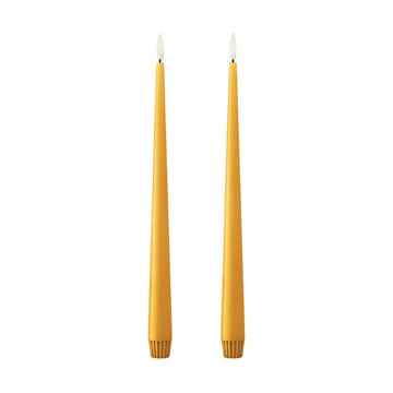 ester & erik taper candle LED 30 cm 2-pack - 85 Mango - ester & erik