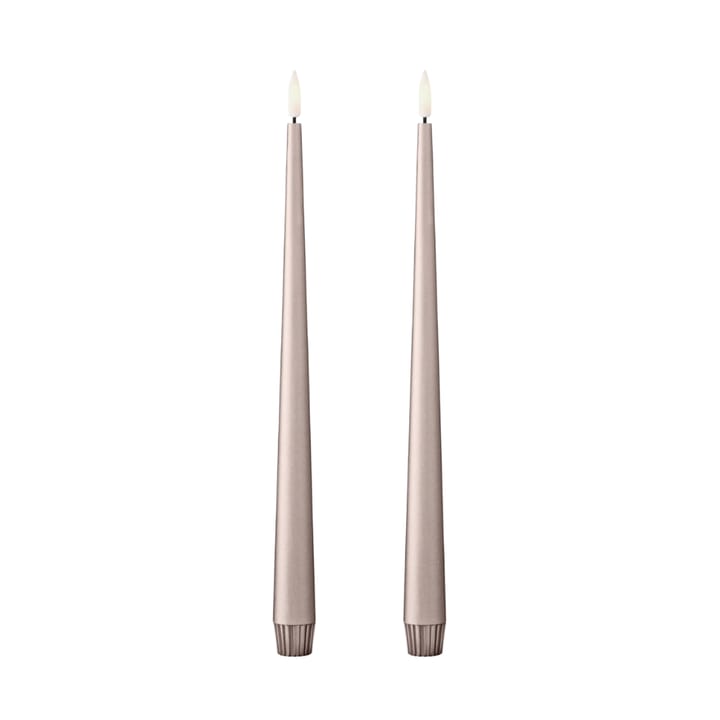 ester & erik taper candle LED 30 cm 2-pack, 94 Champagne Metallic ester & erik