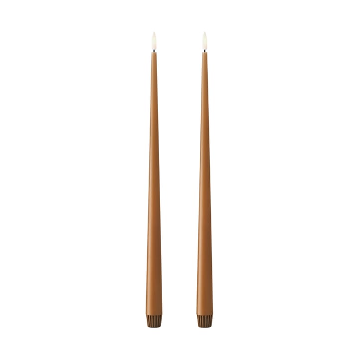 ester & erik taper candle LED 40 cm 2-pack, 23 Raw Toffee ester & erik