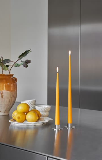 ester & erik taper candle LED 40 cm 2-pack - 85 Mango - ester & erik