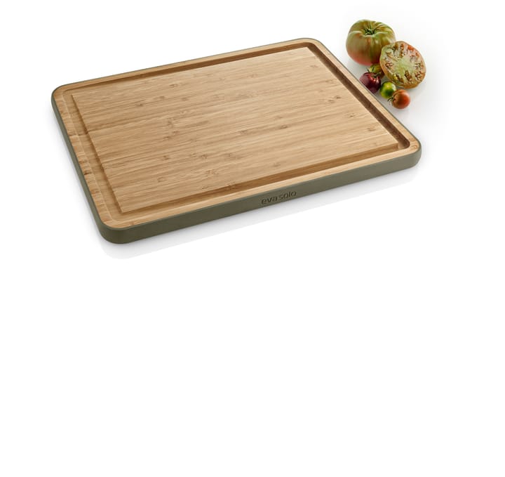 Green tool bamboo cutting board with groove, 39x28 cm Eva Solo