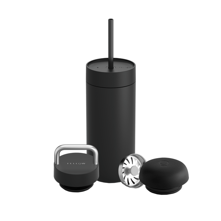 Carter Move thermos mug 3-in-1 lid set - Matte black - Fellow