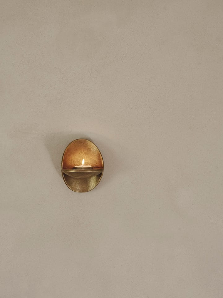 Agapé tealight holder wall, Brass finish ferm LIVING