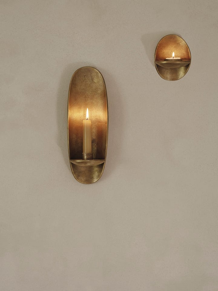 Agapé wall-mounted candlestick, Brass finish ferm LIVING