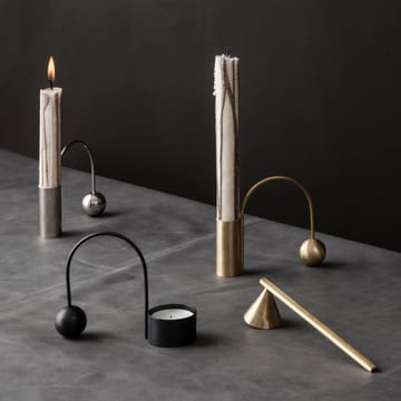 Balance black candle sticks - tea light - ferm LIVING