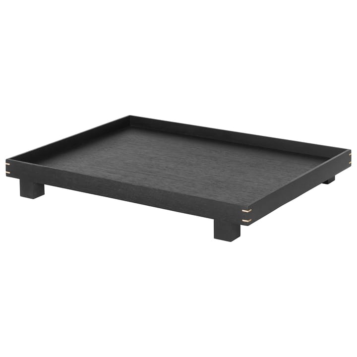 Bon wooden tray large, black-stained oak ferm LIVING